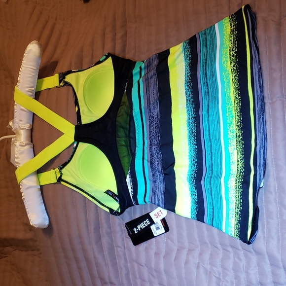 Zeroxposur 2 piece Bathing Suit Tankinis boy shorts size 8 - Picture 4 of 7